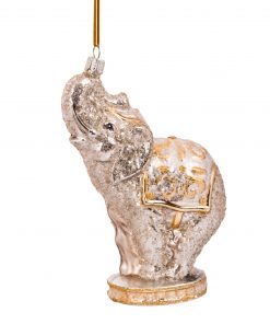 Ornament brad sticla, model elefant